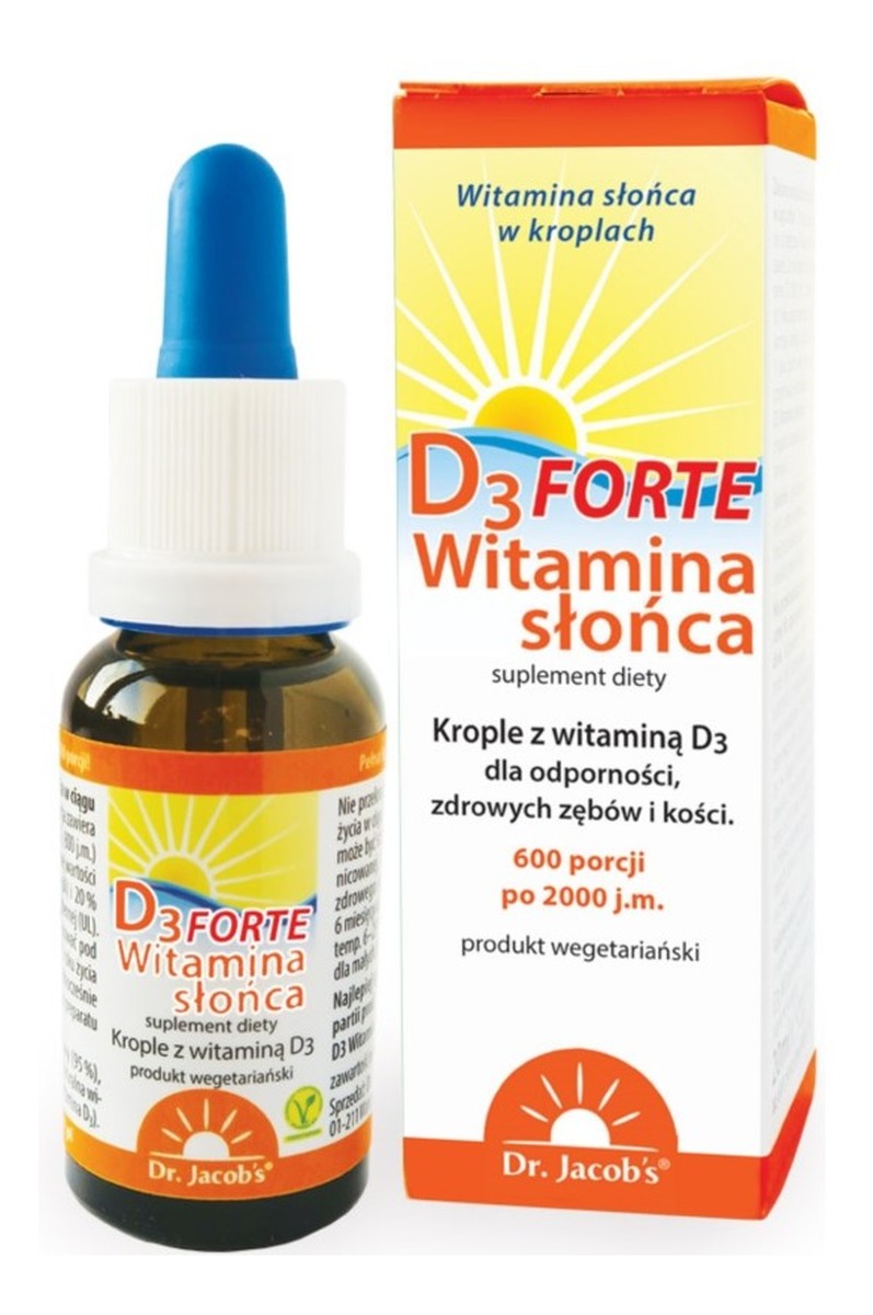 D3 forte witamina słońca suplement diety w kroplach