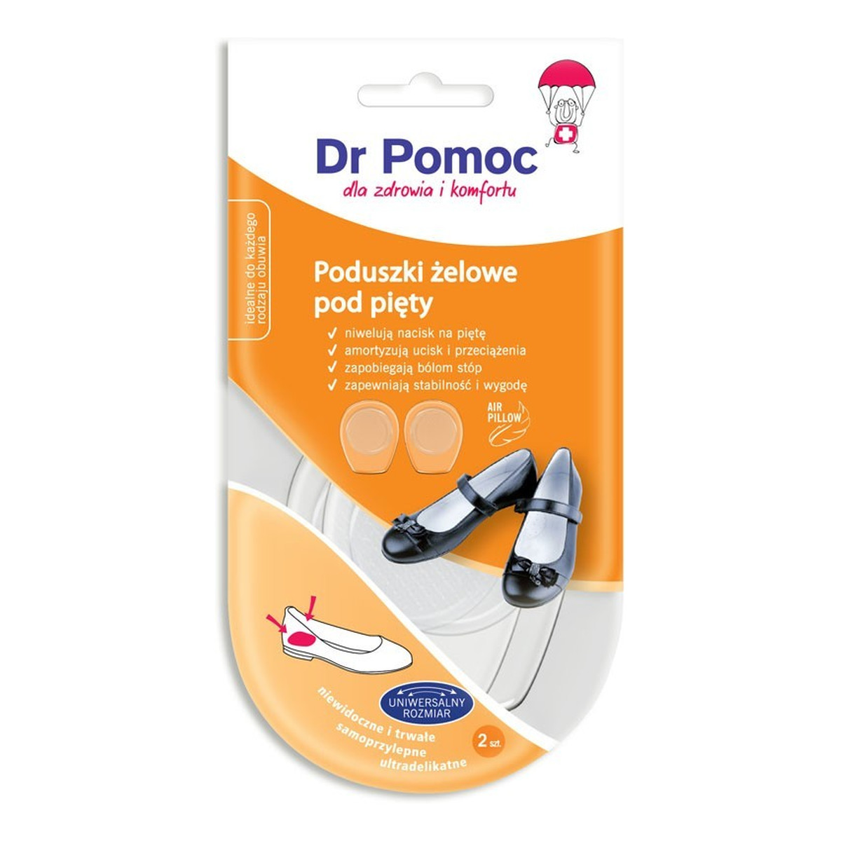 Dr Pomoc Poduszki żelowe pod pięty 2szt