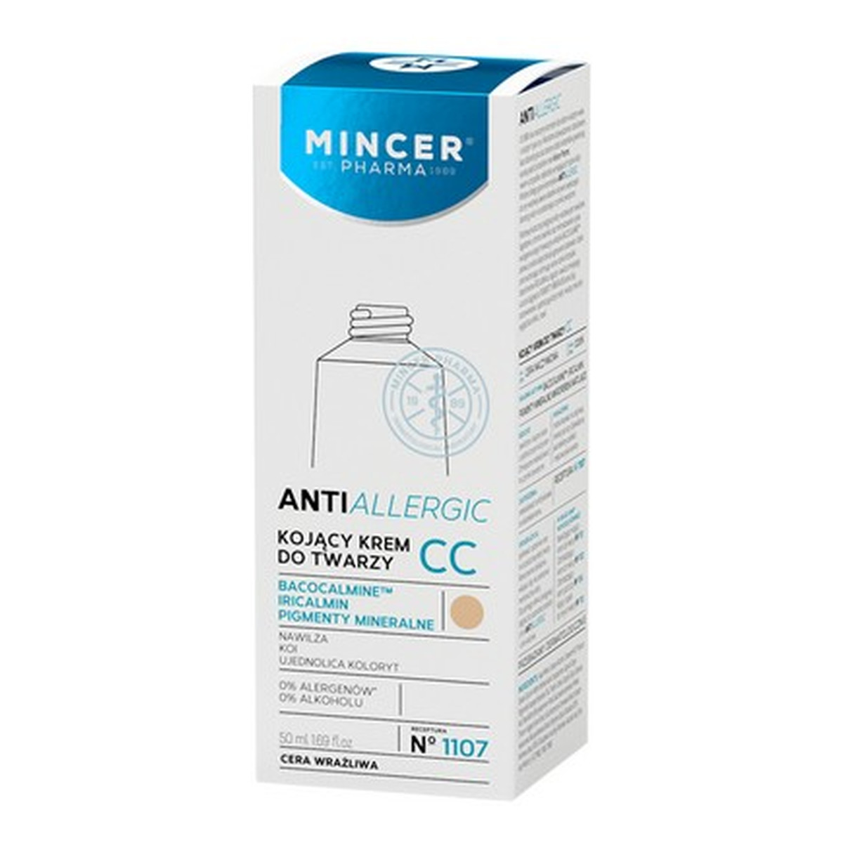 Mincer Pharma Anti Allergic Cera Wrażliwa Kojący Krem Do Twarzy CC No1107 50ml