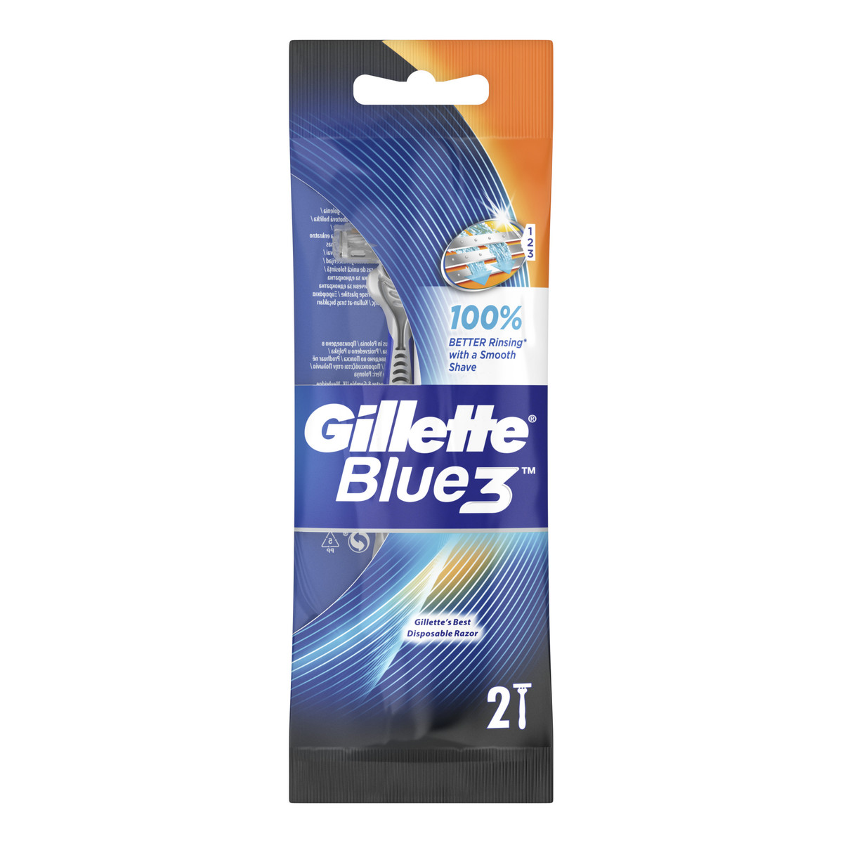 Gillette Blue3 Jednorazowe maszynki do golenia dla mężczyzn 2szt