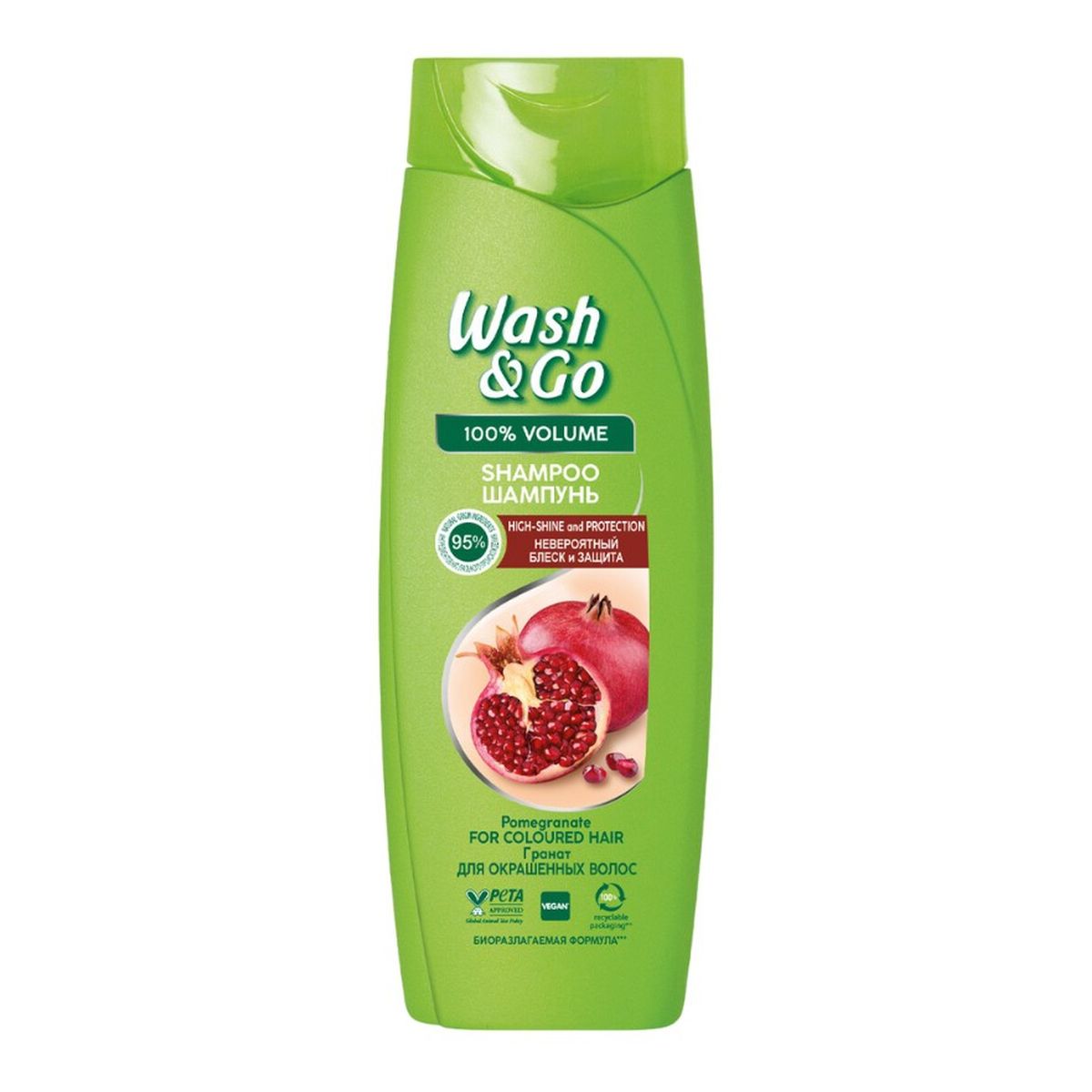 Wash&Go Pomegranate Szampon do włosów farbowanych 360ml
