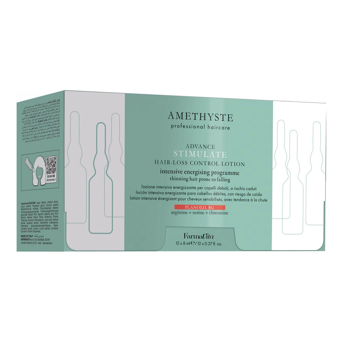 Farmavita Amethyste advance stimulate lotion stymulujący wzrost włosów 12x8ml