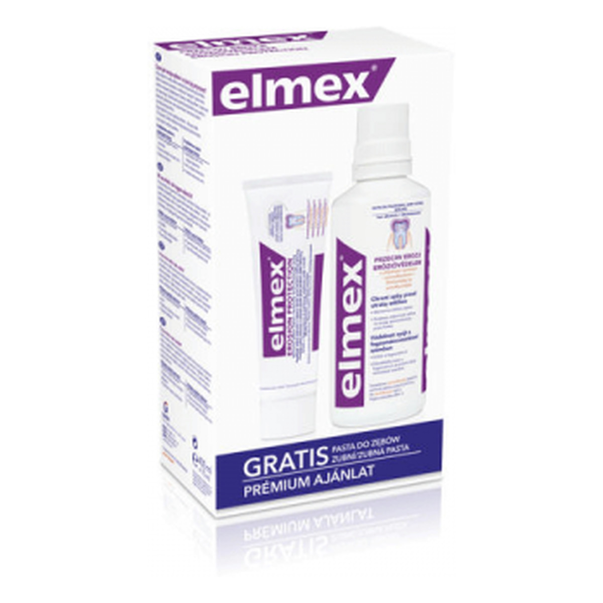elmex Przeciw Erozji Szkliwa Zestaw - płyn do płukania ust + pasta do zębów