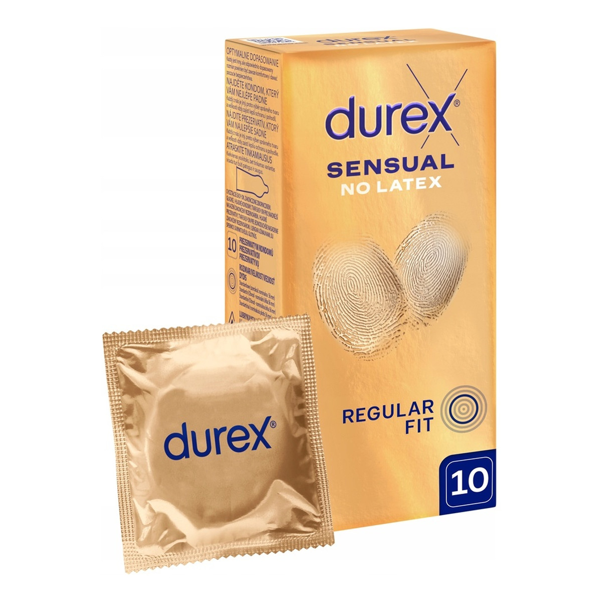 Durex Sensual no latex prezerwatywy nielateksowe 10szt