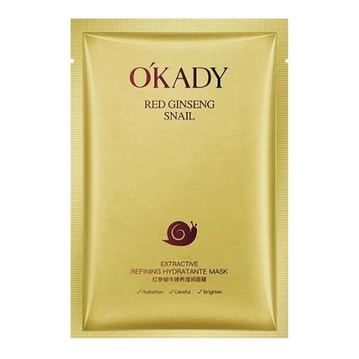 O'Kady Nawilżająco-ujędrniająca Maska w płachcie z ekstraktem z Żeń-szenia i Śluzem Ślimaka 25ml