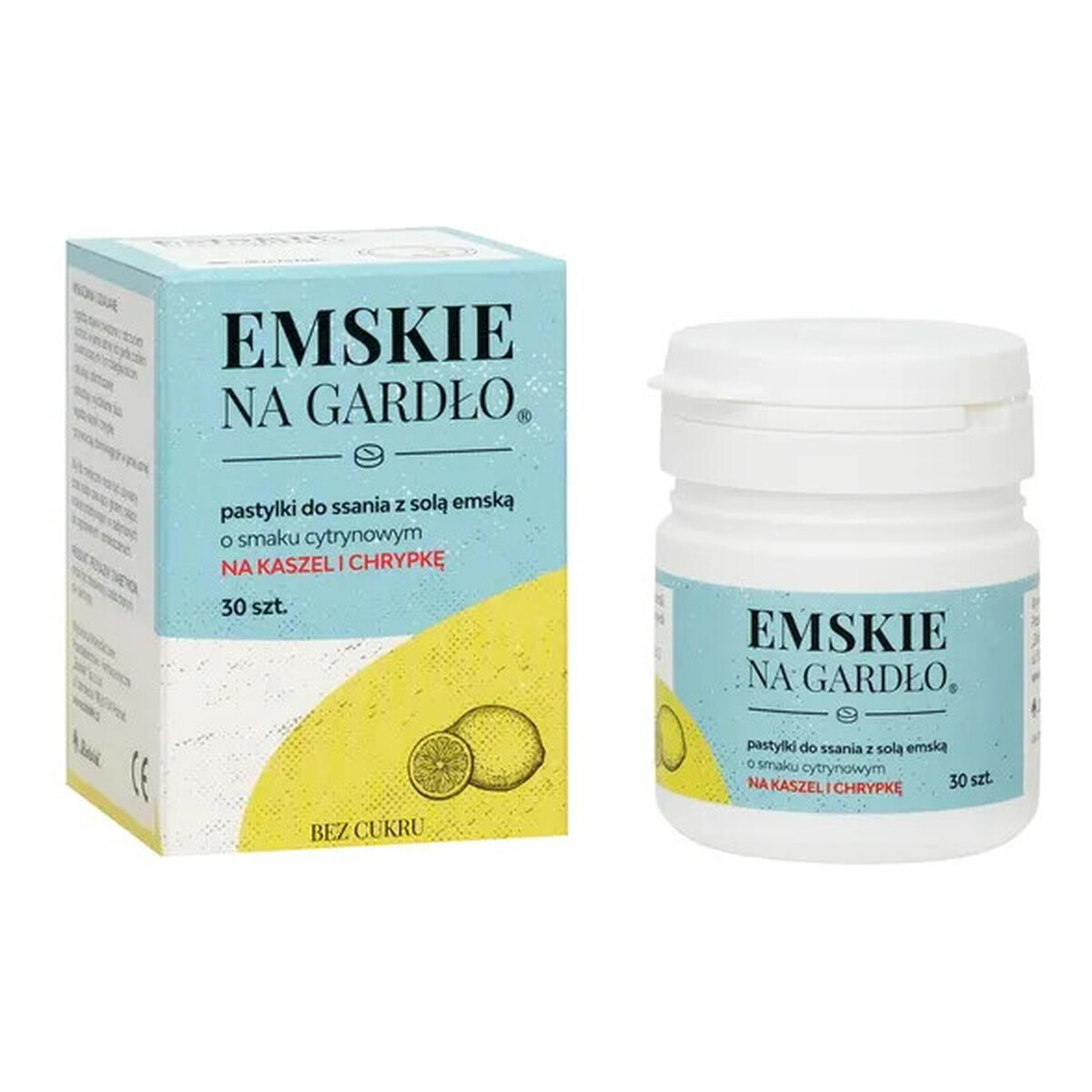 Ziołolek Emskie na gardło suplement diety do ssania Cytryna