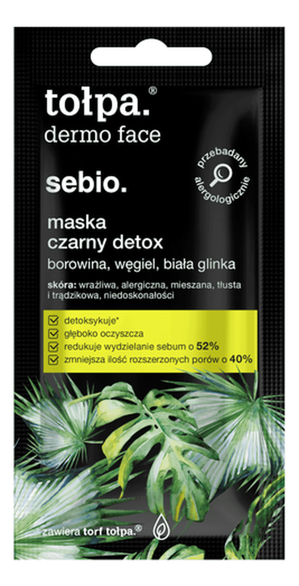 Sebio Maska czarny detox