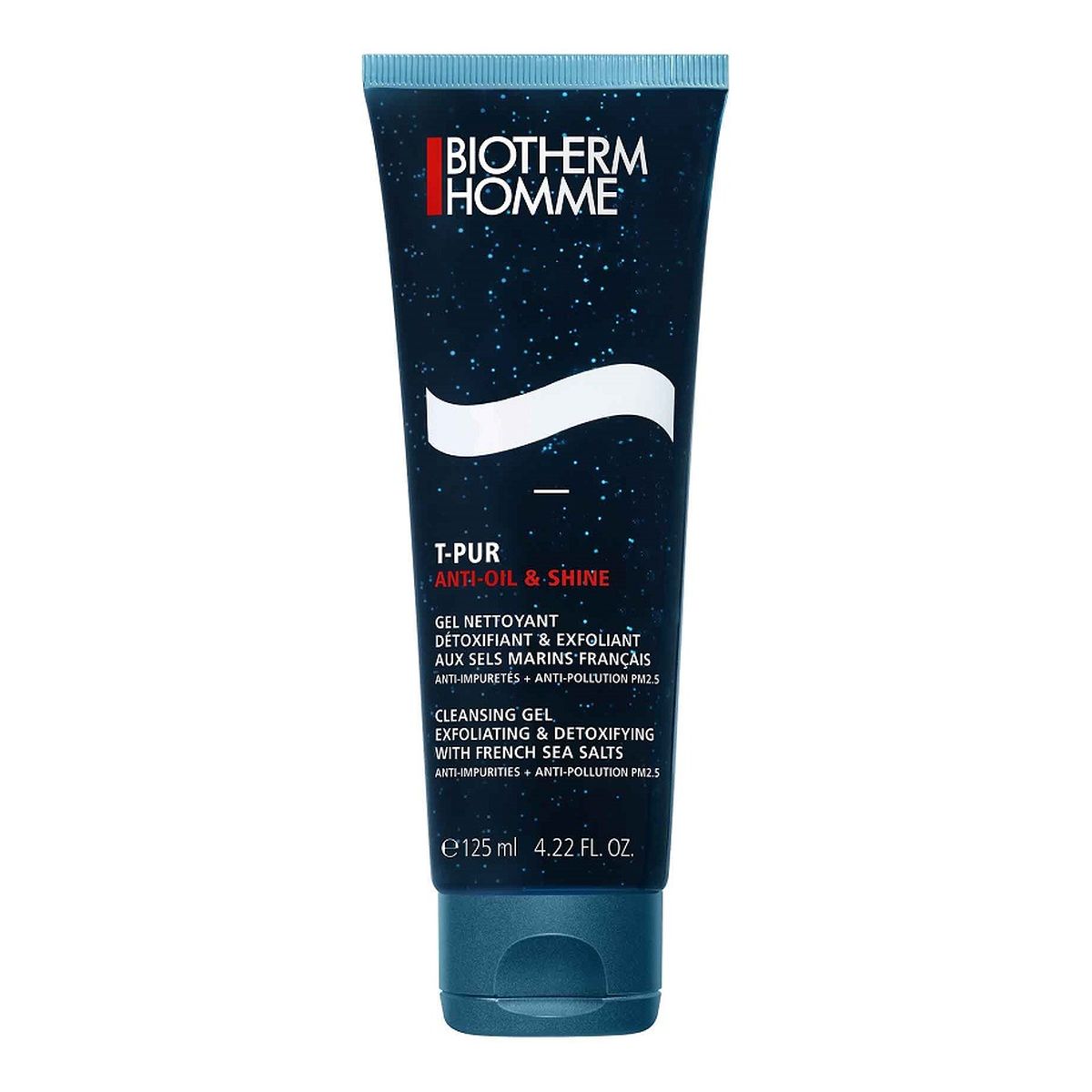 Biotherm Homme T-Pur Anti-Oil & Shine Exfoliating Facial Cleanser złuszczająco-oczyszczający Żel do mycia twarzy 125ml