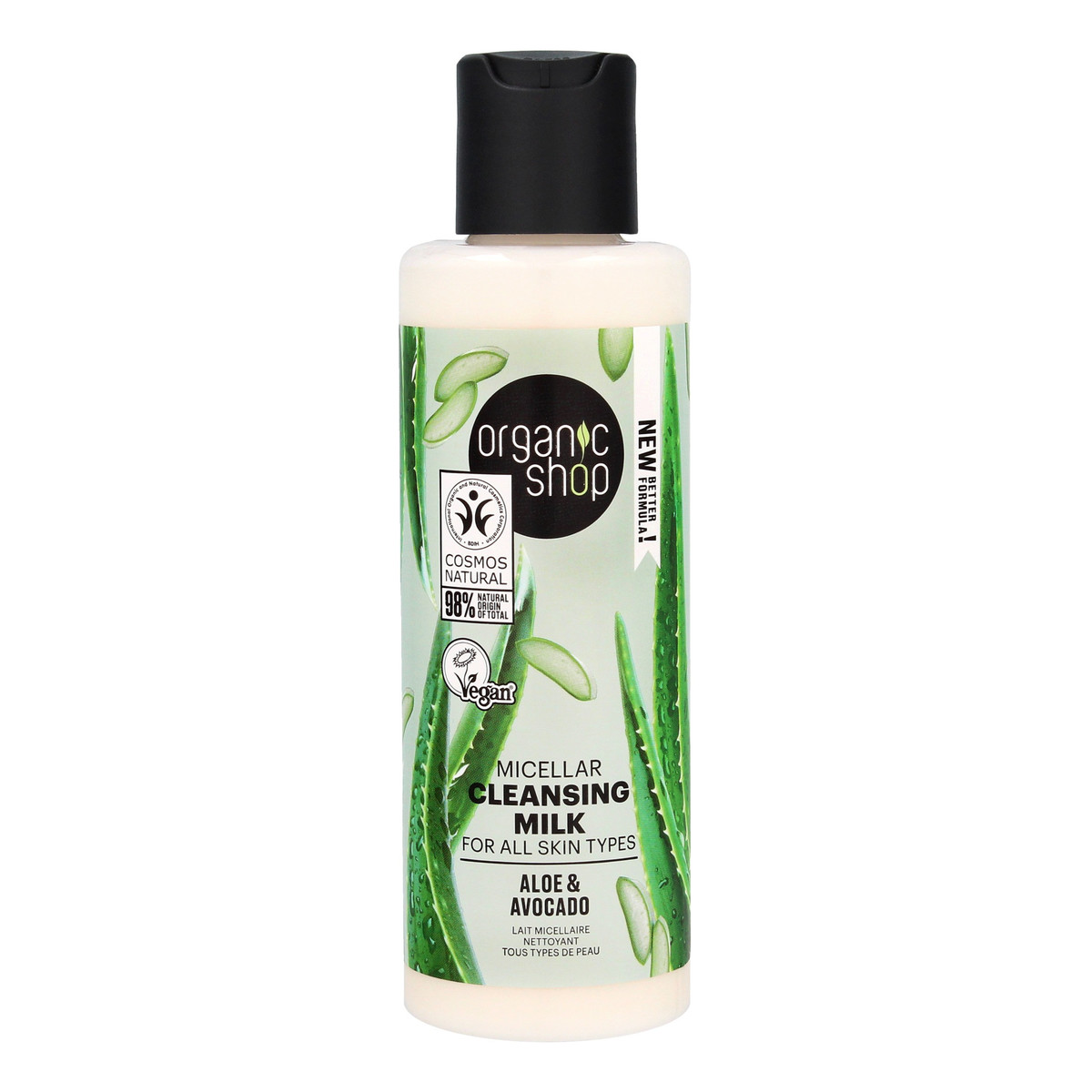Organic Shop Mleczko do demakijażu każdego typu cery aloe & avocado 150ml