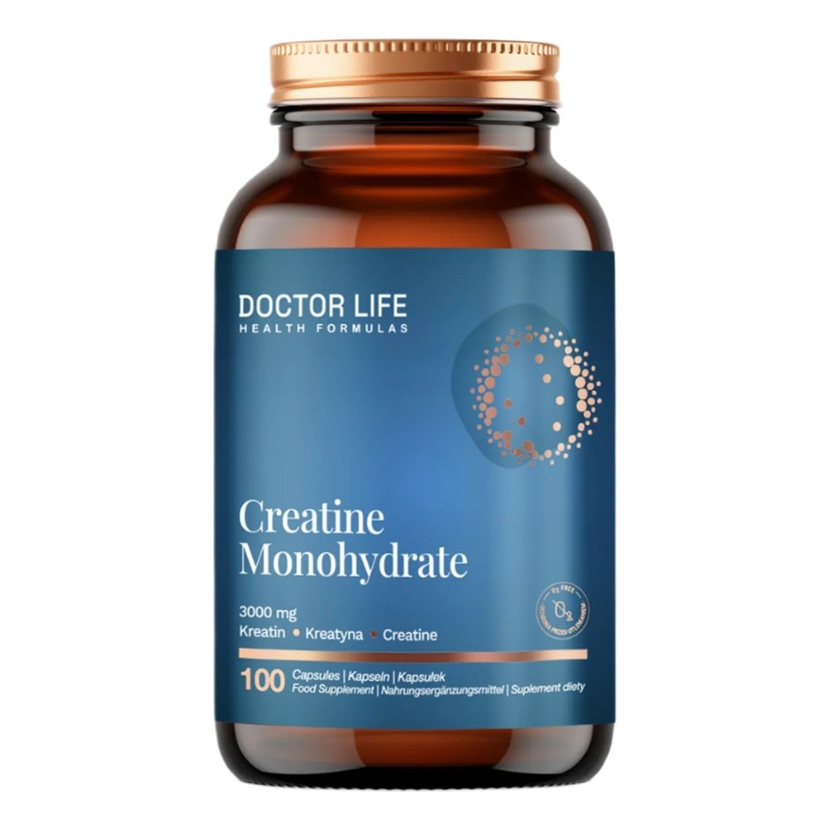 Doctor Life Creatine Monohydrate 3000mg suplement diety 100 Kapsułek