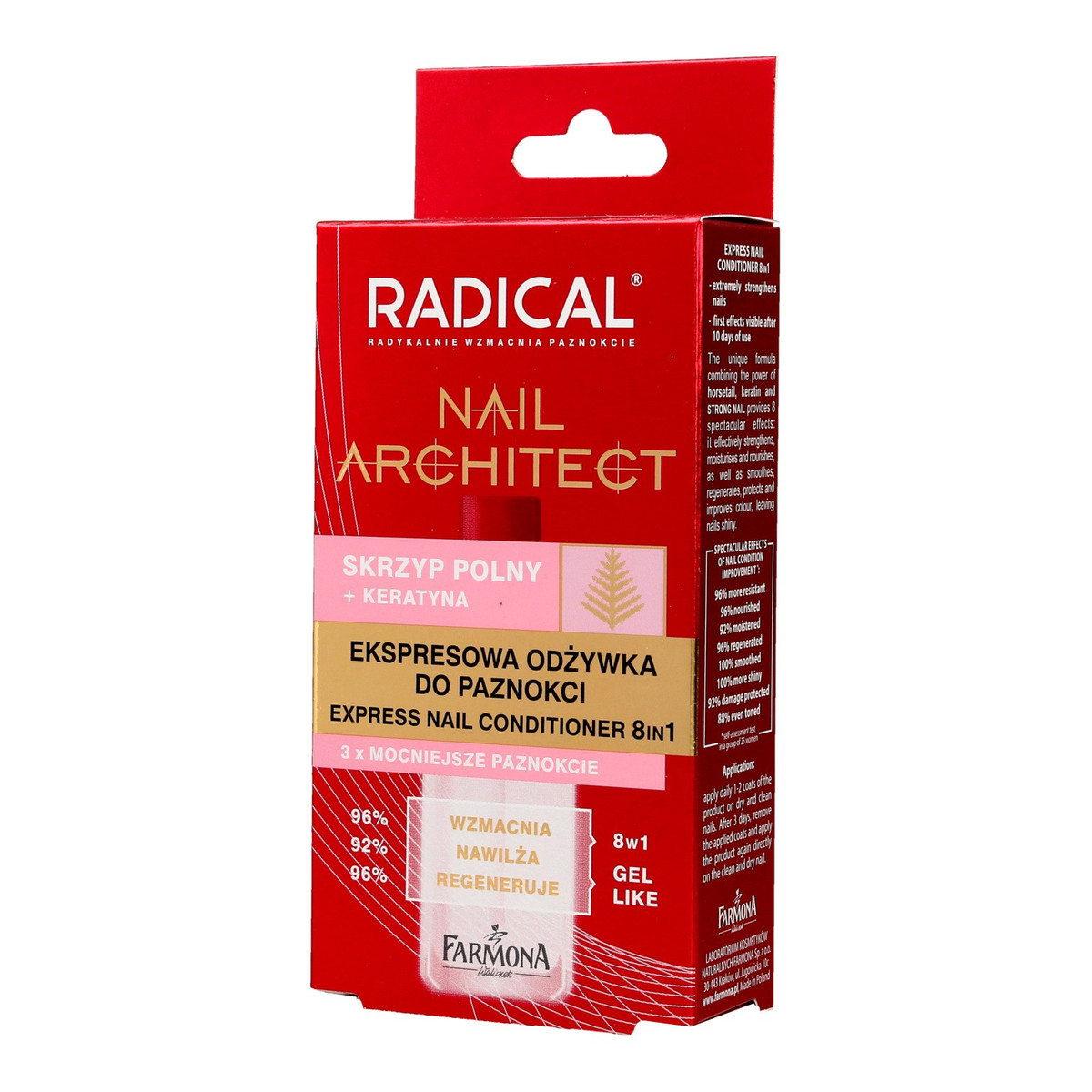 Farmona Radical Nail Architect Ekspresowa Odżywka do paznokci 8in1 12ml