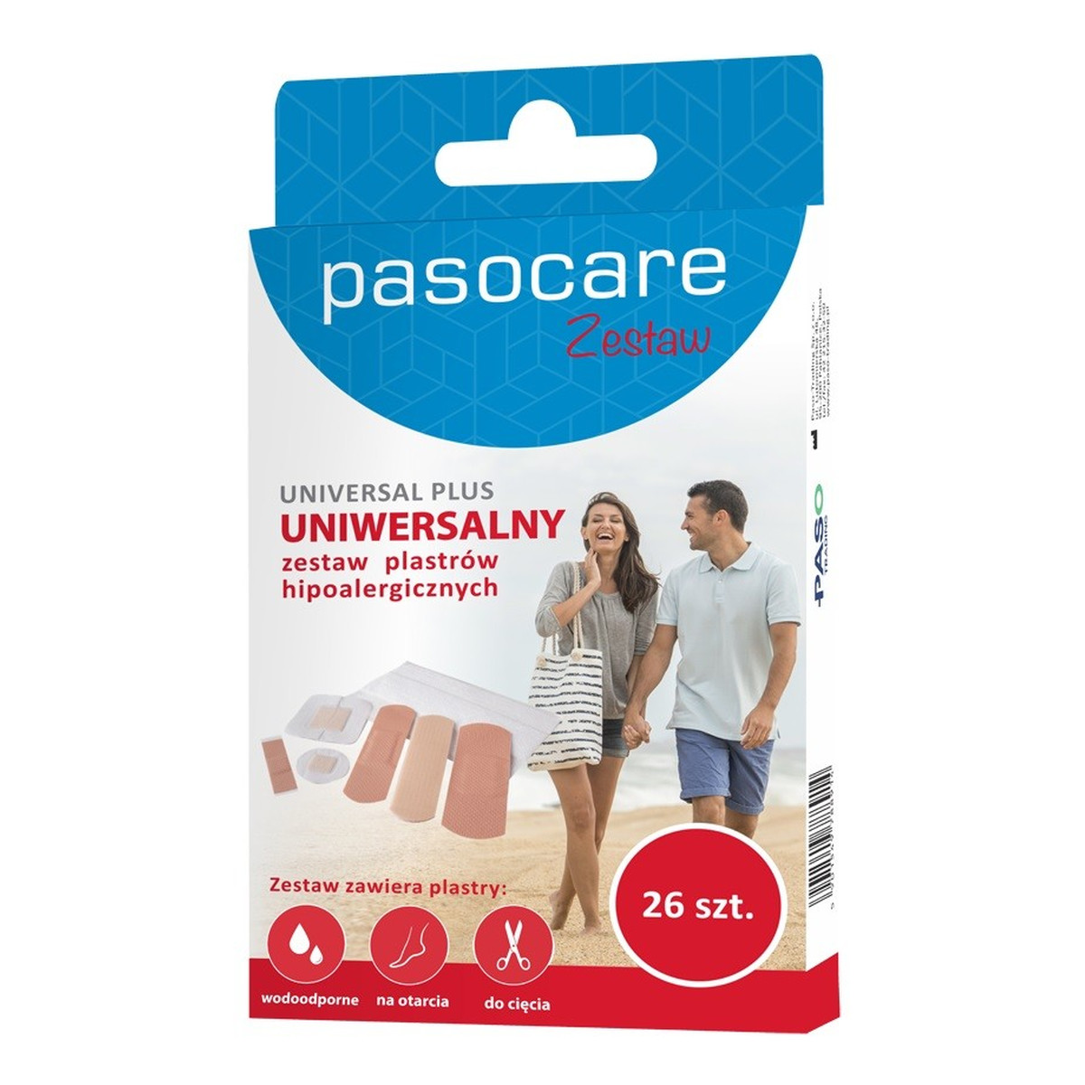 Pasocare Universal Plus Plastry hipoalergiczne - zestaw uniwersalny 26szt