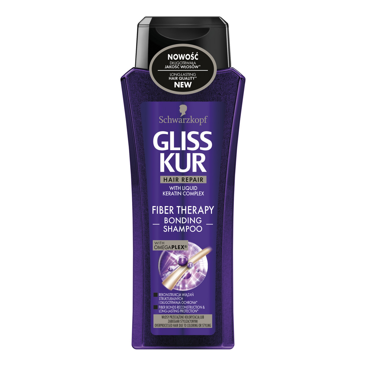 Gliss Fiber Therapy szampon do włosów obciążonych koloryzacją 250ml