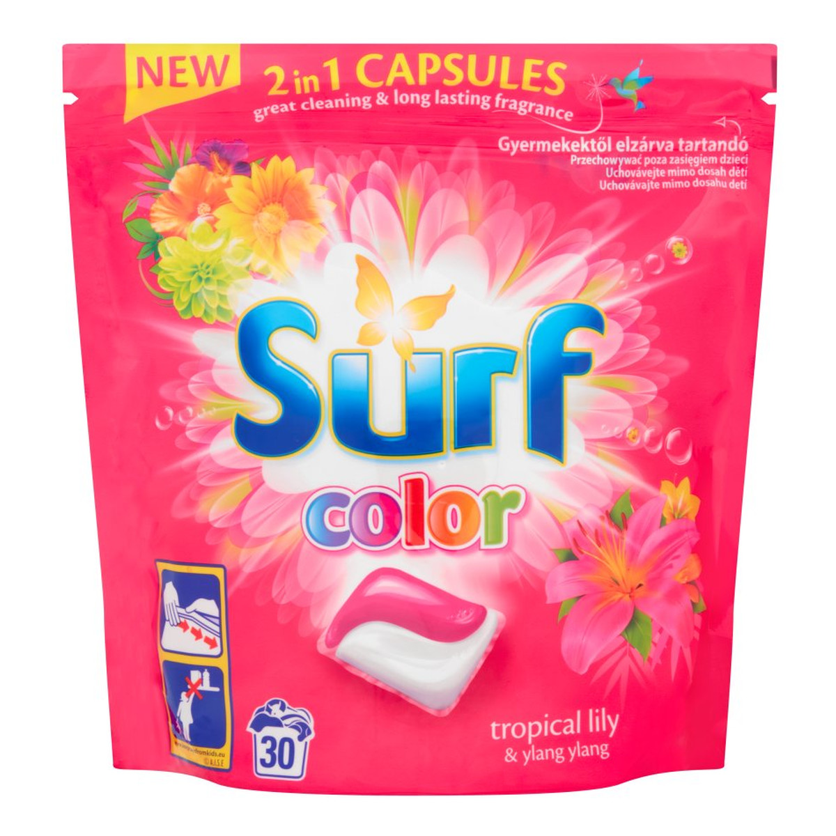 Surf Color Kapsułki do prania do koloru Tropical Lily & Ylang Ylang 30szt 723g