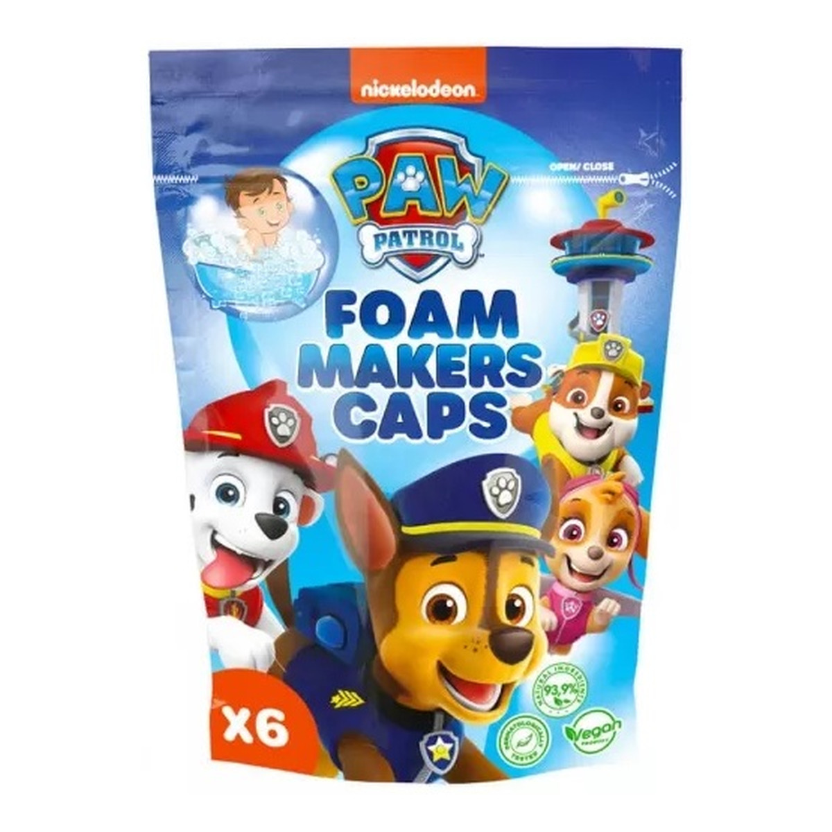 Paw Patrol Foam makers caps pianotwory do kąpieli 6x16g 96g