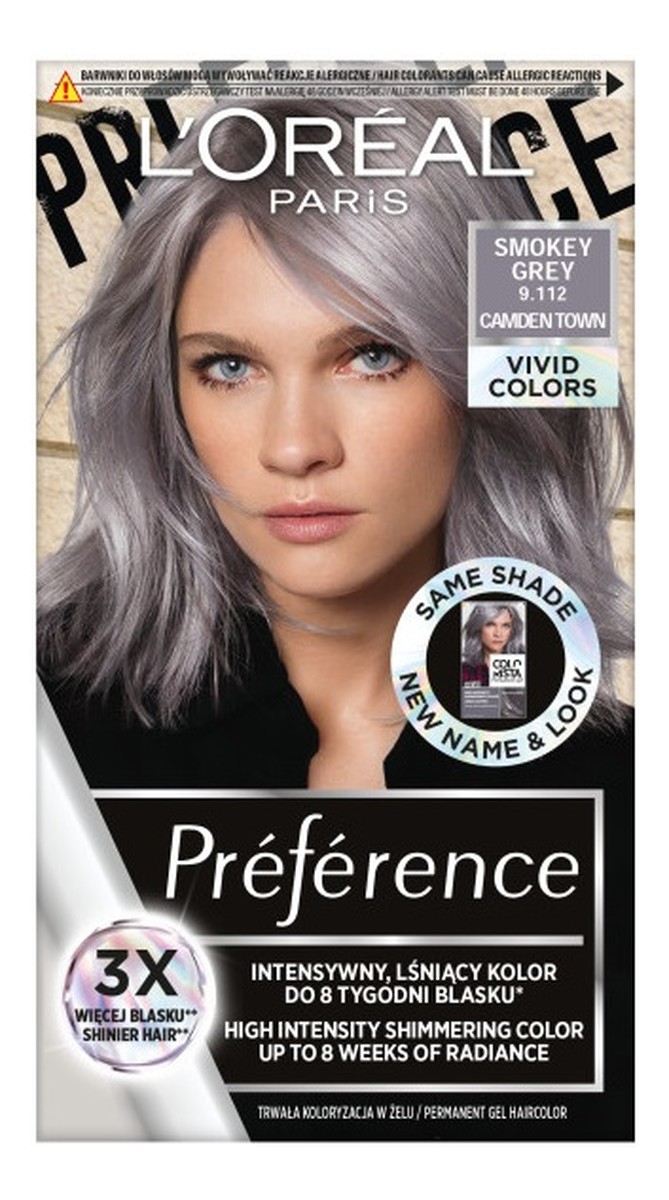 Preference vivid colors trwała farba do włosów 9.112 smokey grey