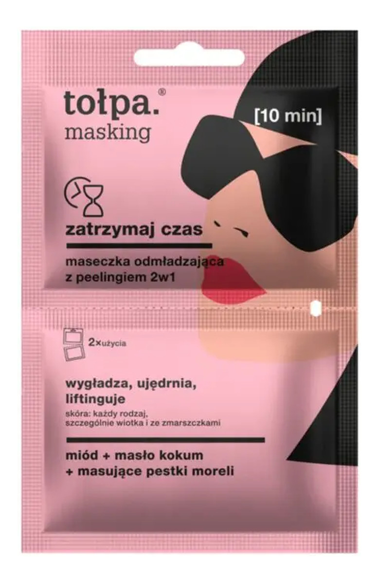 Zatrzymaj czas maseczka z peelingiem odmładzająca 2w1