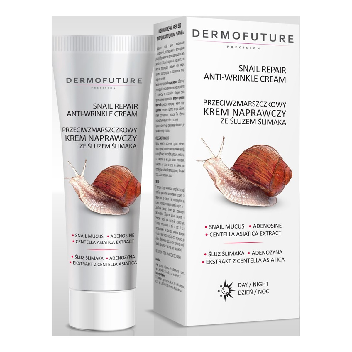 DermoFuture Precision Przeciwzmarszczkowy Krem naprawczy ze śluzem ślimaka 30ml