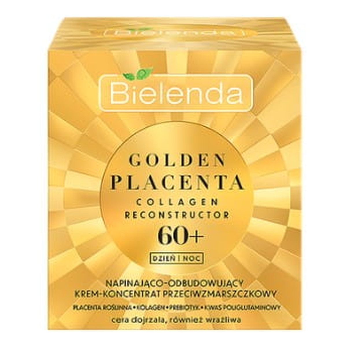 Bielenda Golden Placenta Napinająco - Odbudowujący Krem-koncentrat przeciwzmarszczkowy na dzień i noc 60+ 50ml
