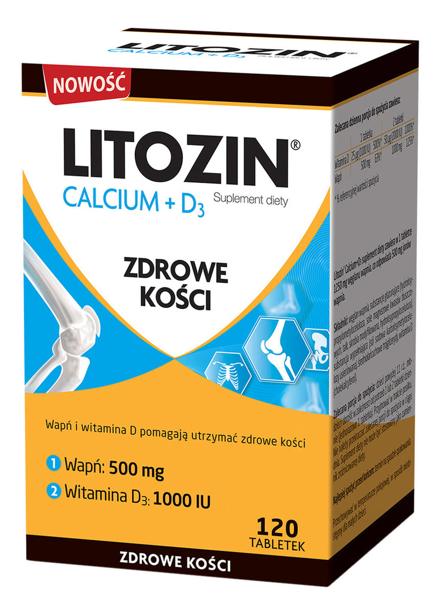 Calcium + d3 zdrowe kości suplement diety 120 tabletek