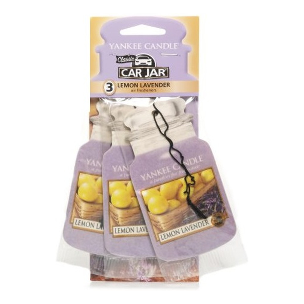 Yankee Candle Car Jar Bonus Pack zestaw zapachów samochodowych Lemon Lavender 3szt.