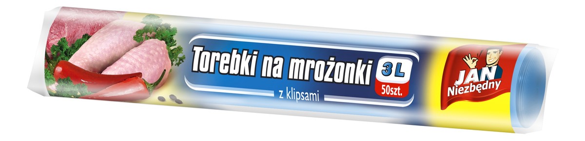 Torebki na mrożonki z klipsami 50sztuk