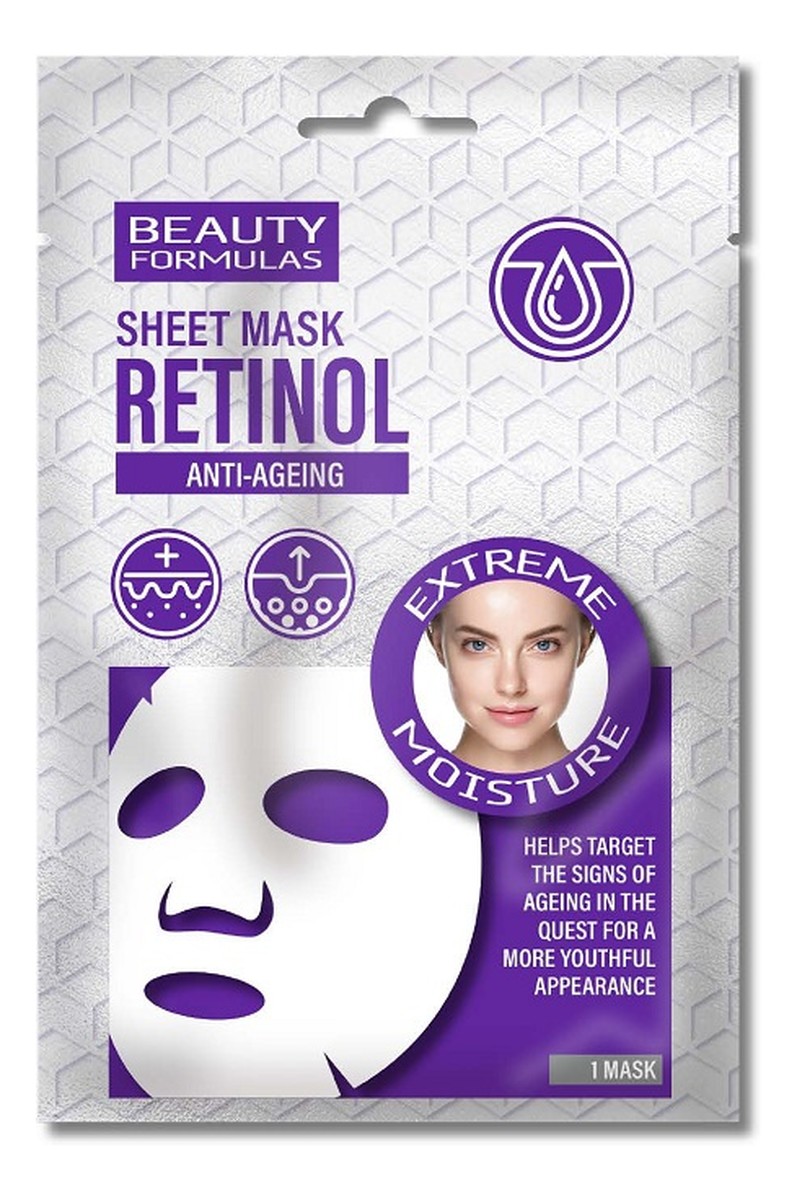 Retinol anti-ageing sheet mask nawilżająca maska w płachcie do twarzy
