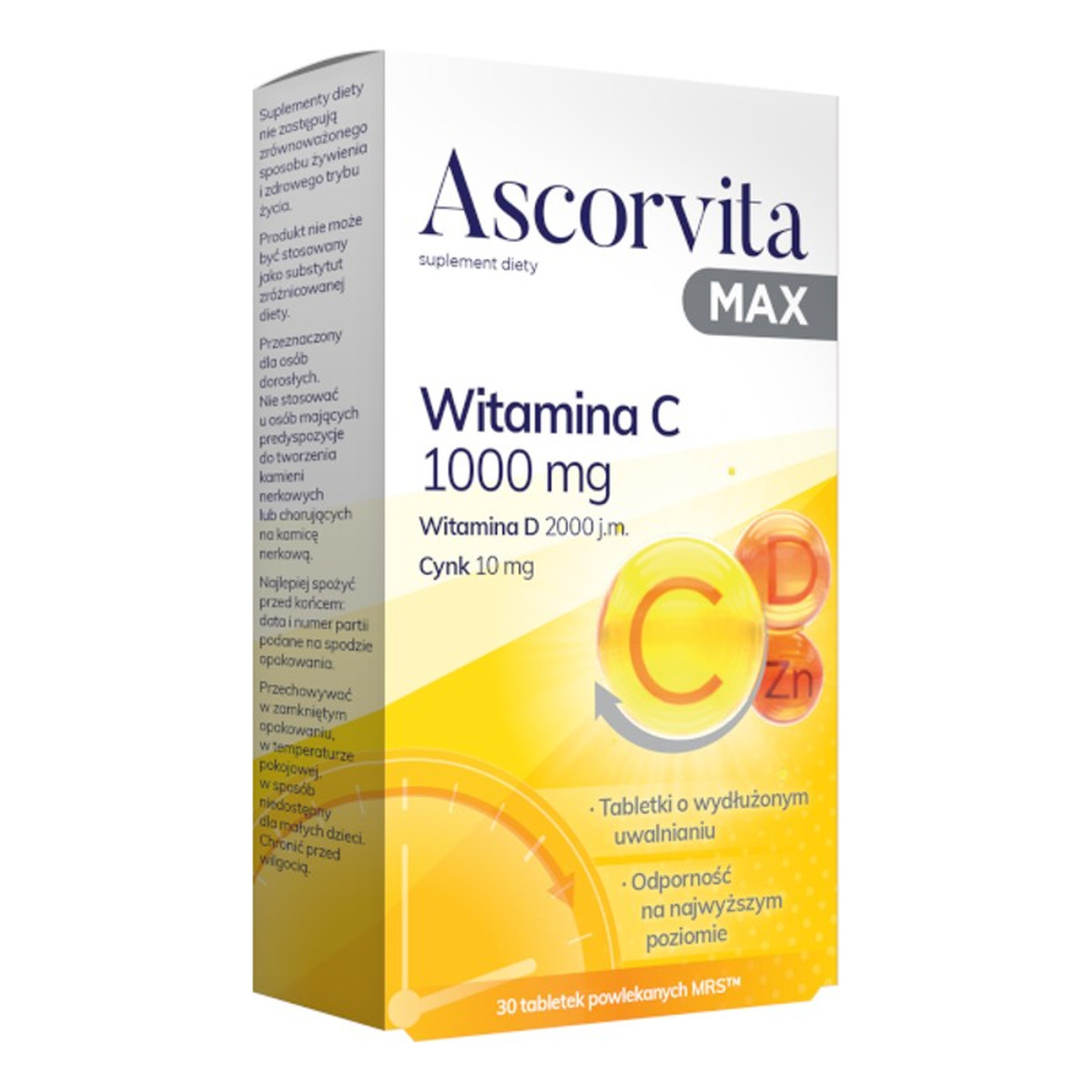 Ascorvita Ascorvita_max witamina c 1000mg 30 tabletek powlekanych