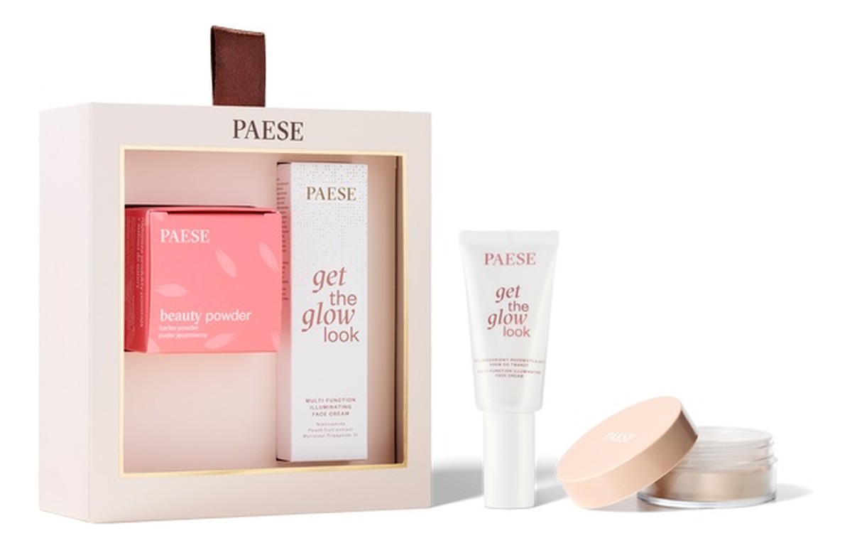 Zestaw rozświetlający krem do twarzy 30ml + sypki puder jęczmienny 10g