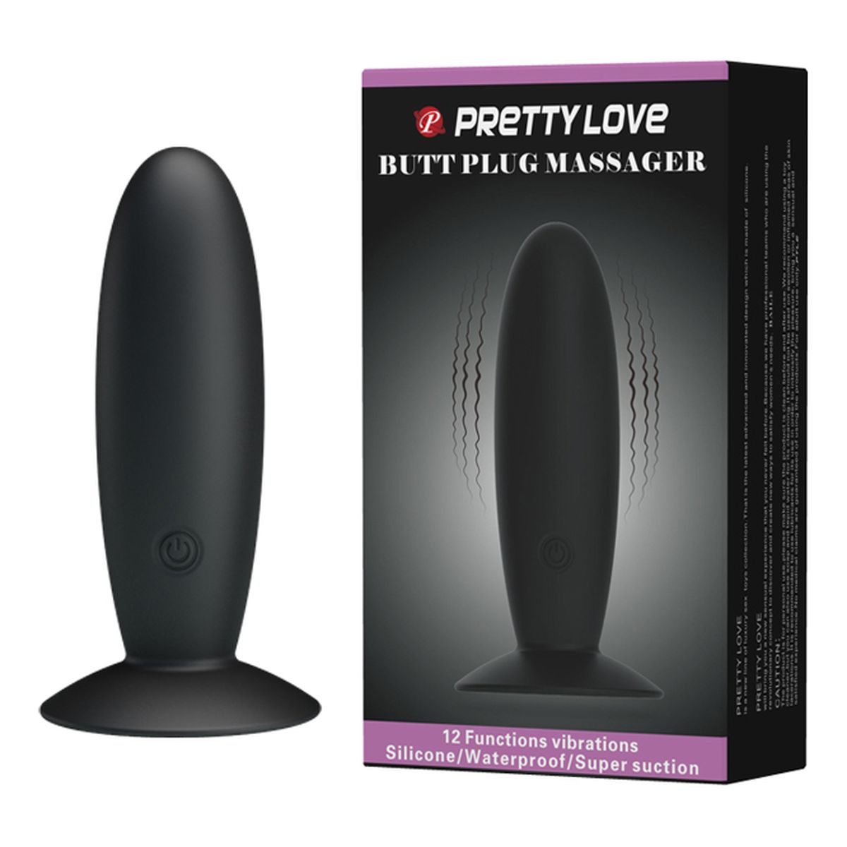 Pretty Love Butt plug massager wibrujący korek analny z 12 funkcjami wibracji