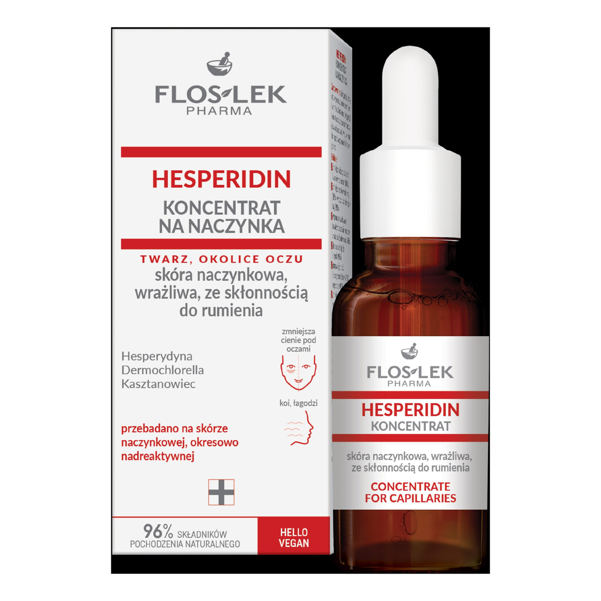 FlosLek Floslek pharma hesperidin koncentrat na naczynka-skóra naczynkowa,wrażliwa ze skłonnością do rumienia 30ml