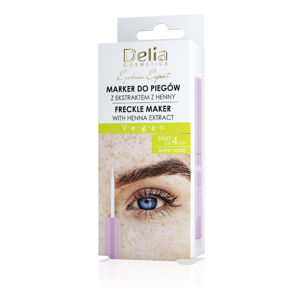 Delia Eyebrow expert marker do piegów z ekstraktem z henny 4ml