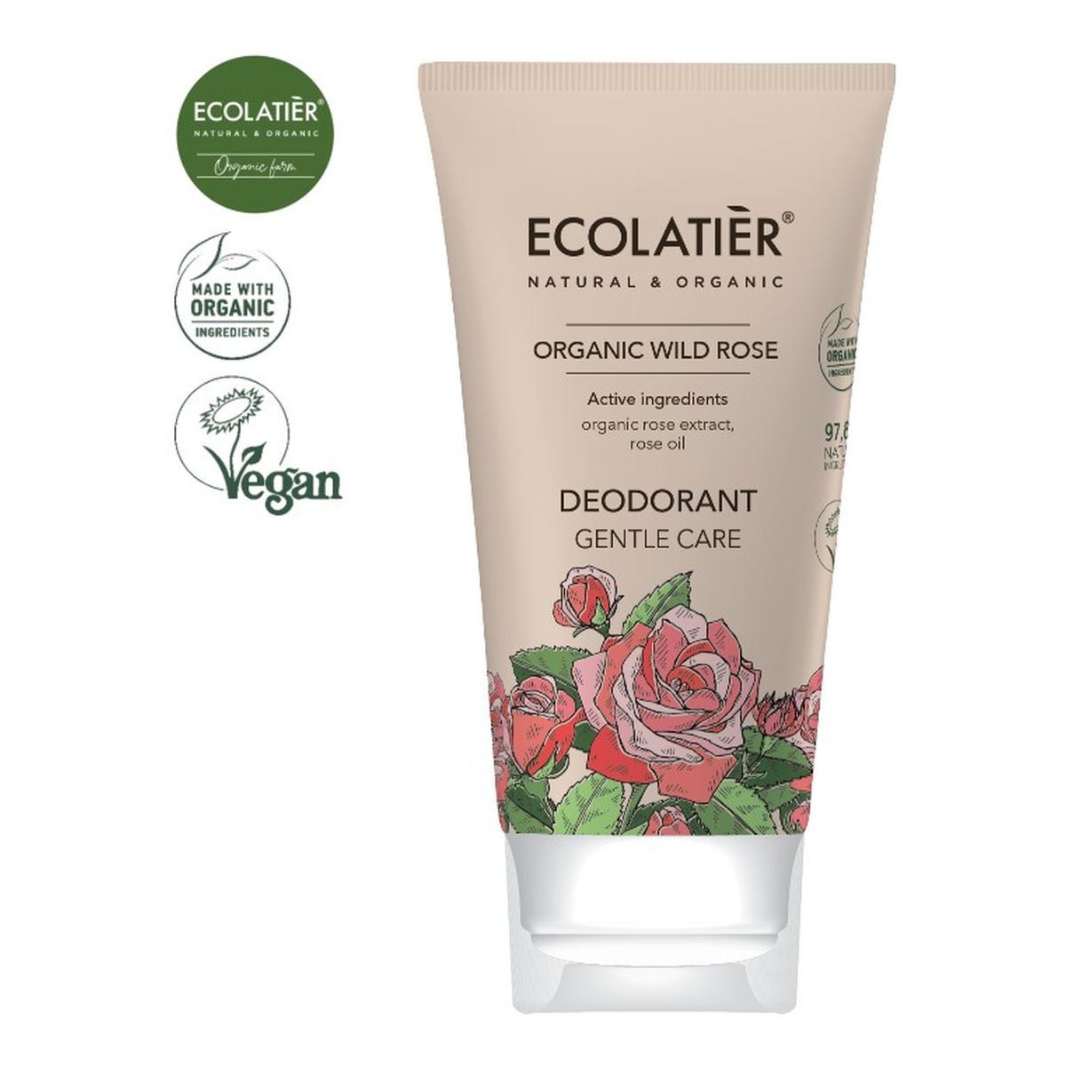 Ecolatier Wild Rose Dezodorant Delikatna pielęgnacja 40ml