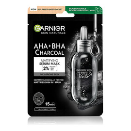 Maska Na Tkaninie AHA + BHA Charcoal Mattifying Serum Mask