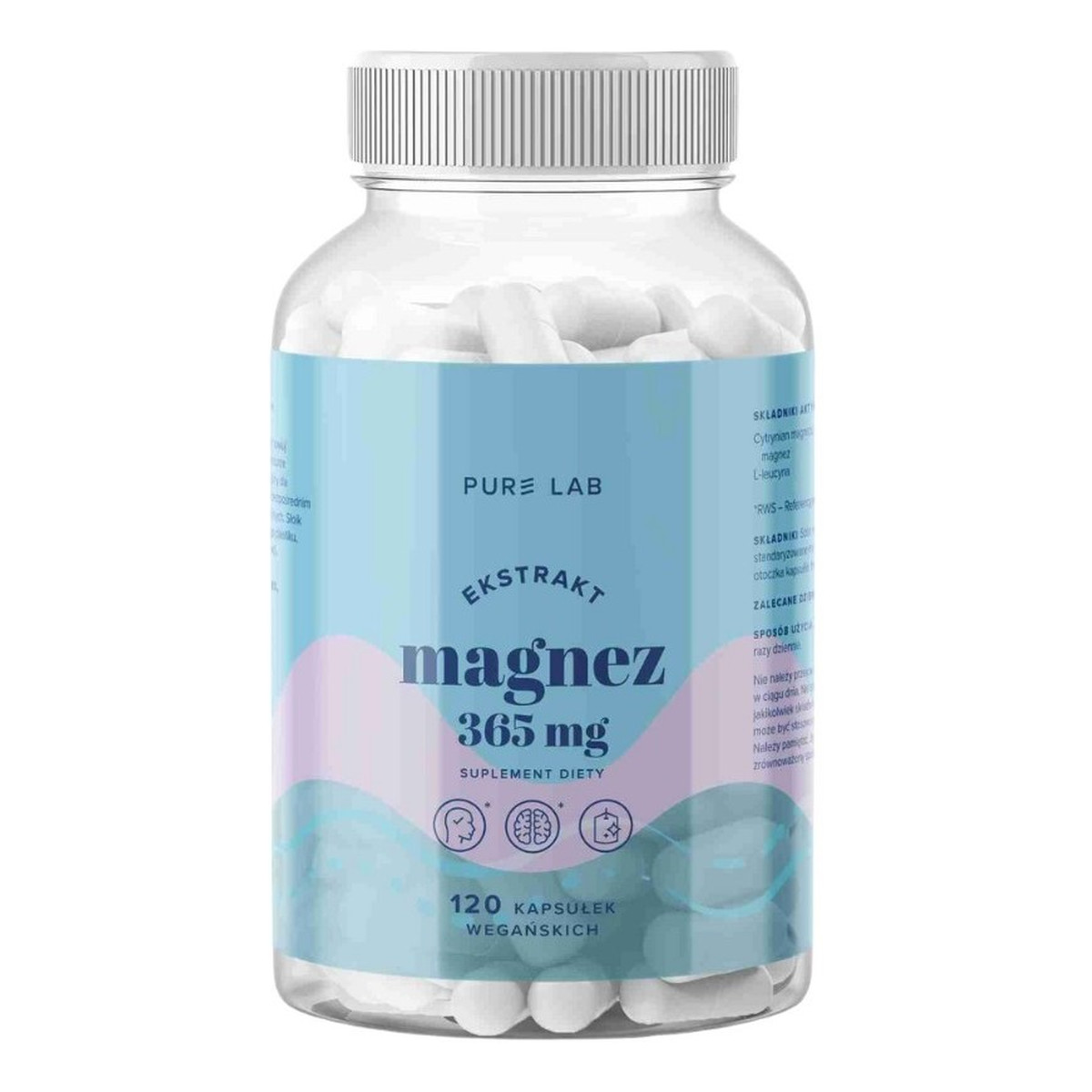 Aura Herbals Pure lab magnez 365mg suplement diety 120 kapsułek