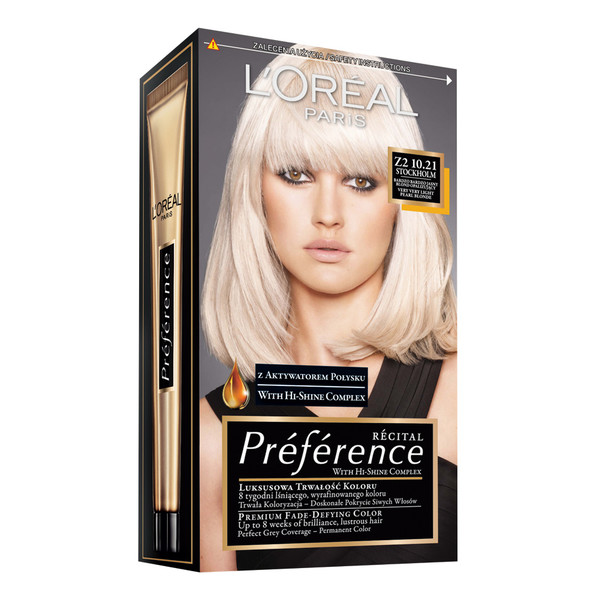 Loreal Preference Recital Farba Do Włosów Z2 1021 Stockholm Bardzo Bardzo Jasny Blond 5423