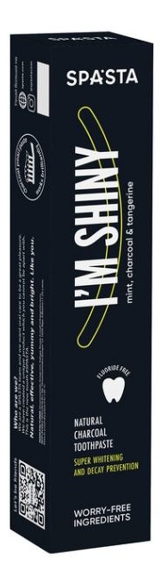 Naturalna WYBIELAJĄCA pasta do zębów z węglem aktywnym bez fluoru