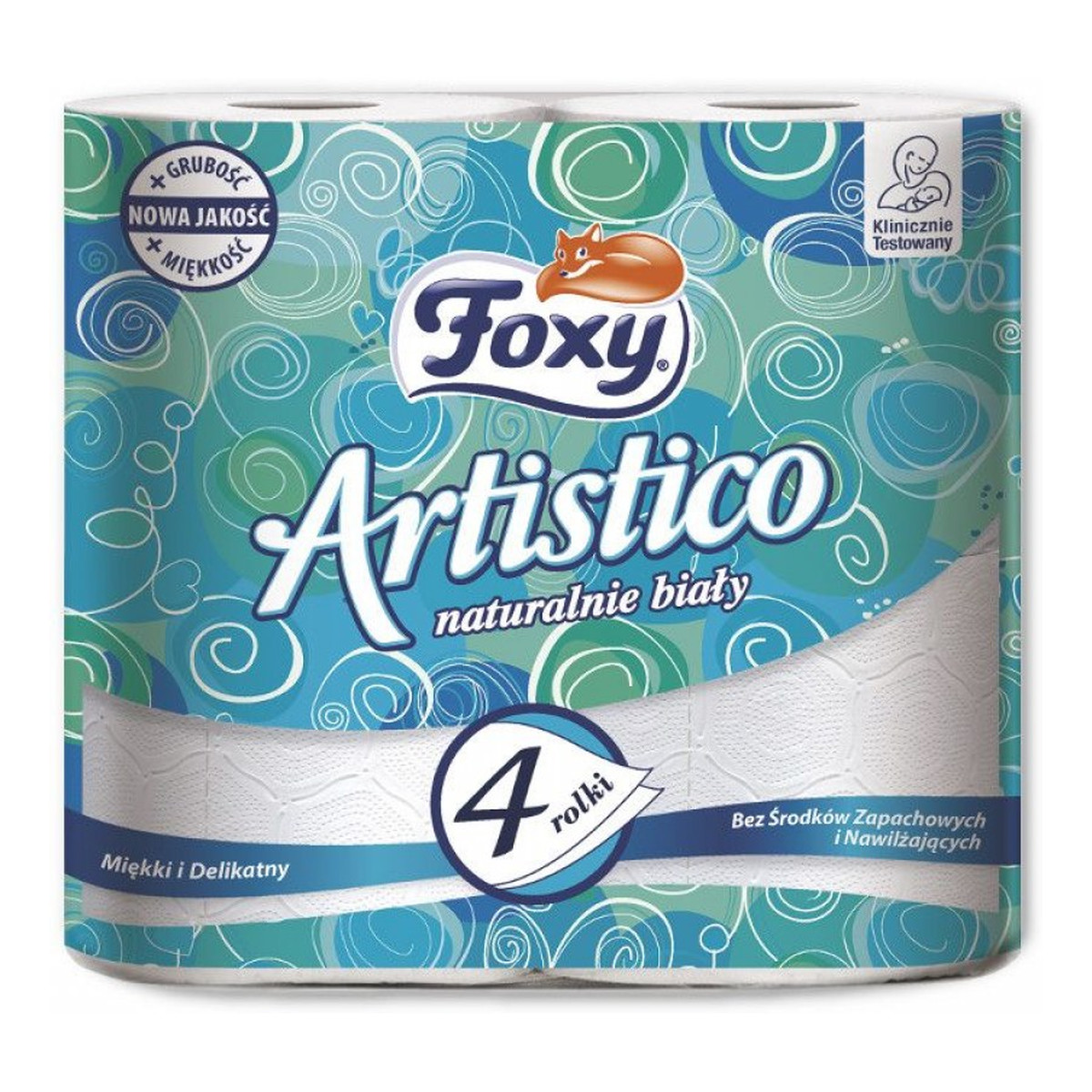 Foxy Artistico Papier toaletowy naturalnie biały 4 rolki