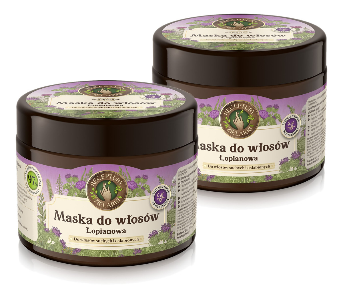 Maska łopianowa do włosów suchych i osłabionych 2x300ml