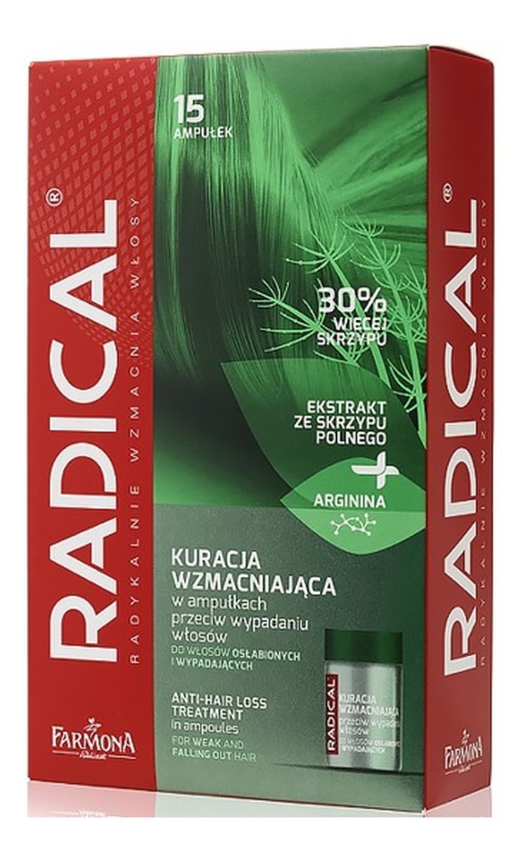 Kuracja wzmacniająca w ampułkach przeciw wypadanu włosów