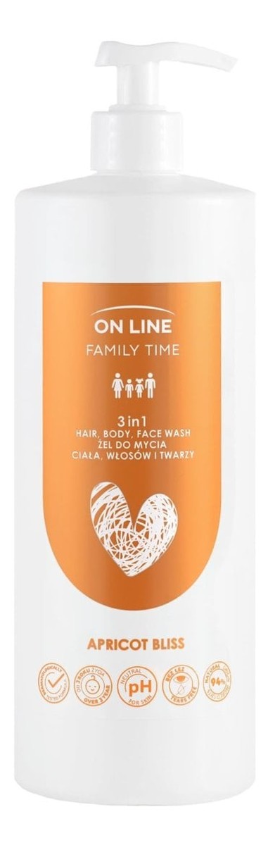 Żel do mycia ciała włosów i twarzy 3w1 Apricot Bliss