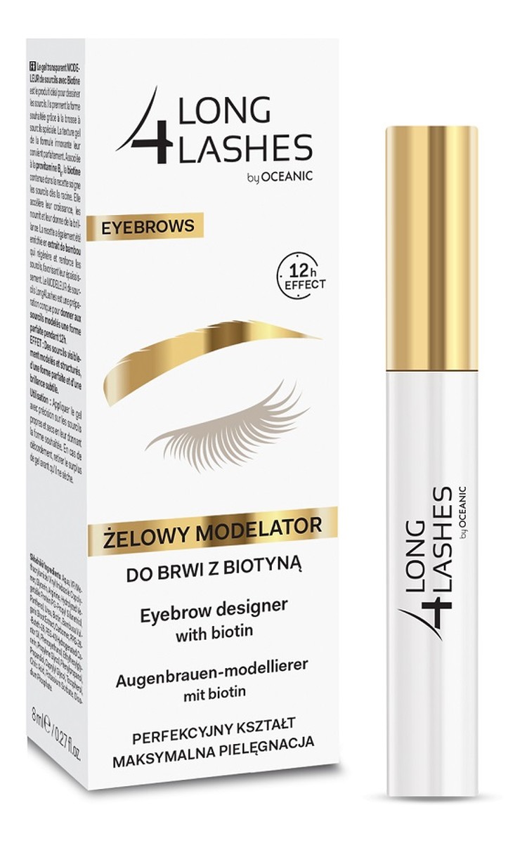 Żelowy modelator do brwi z biotyną