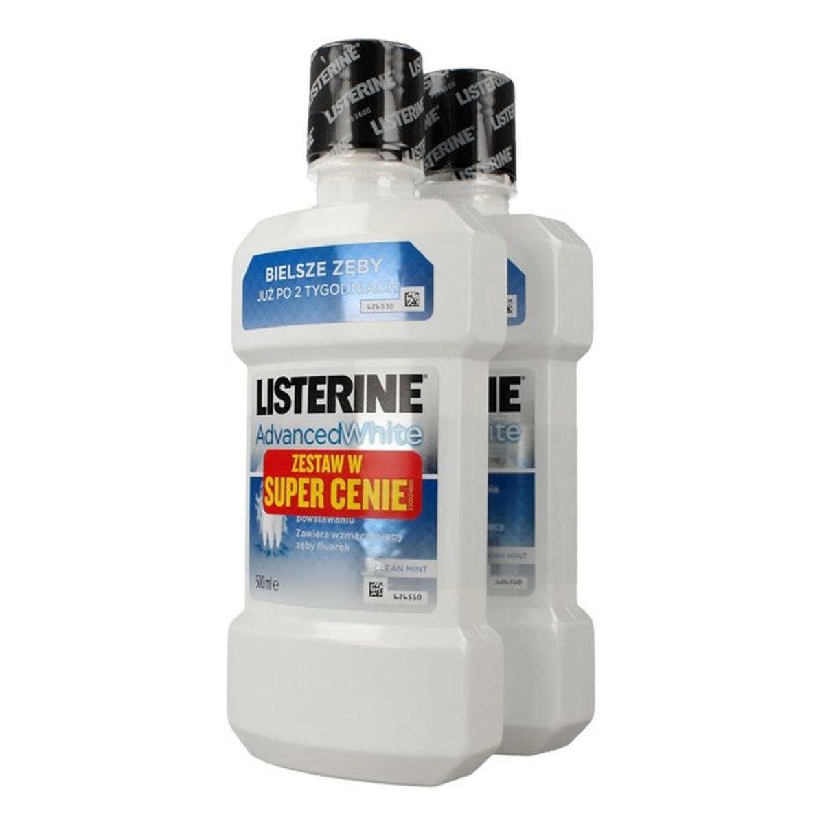 Listerine Advanced White DUO x 2 Płyn do płukania jamy ustnej 500ml