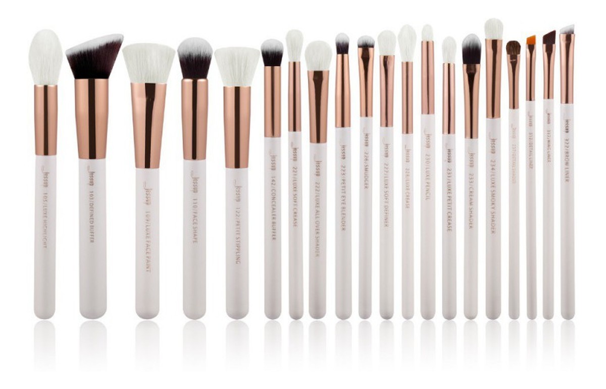 Zestaw 20 Pędzli T225 White/Rose Gold