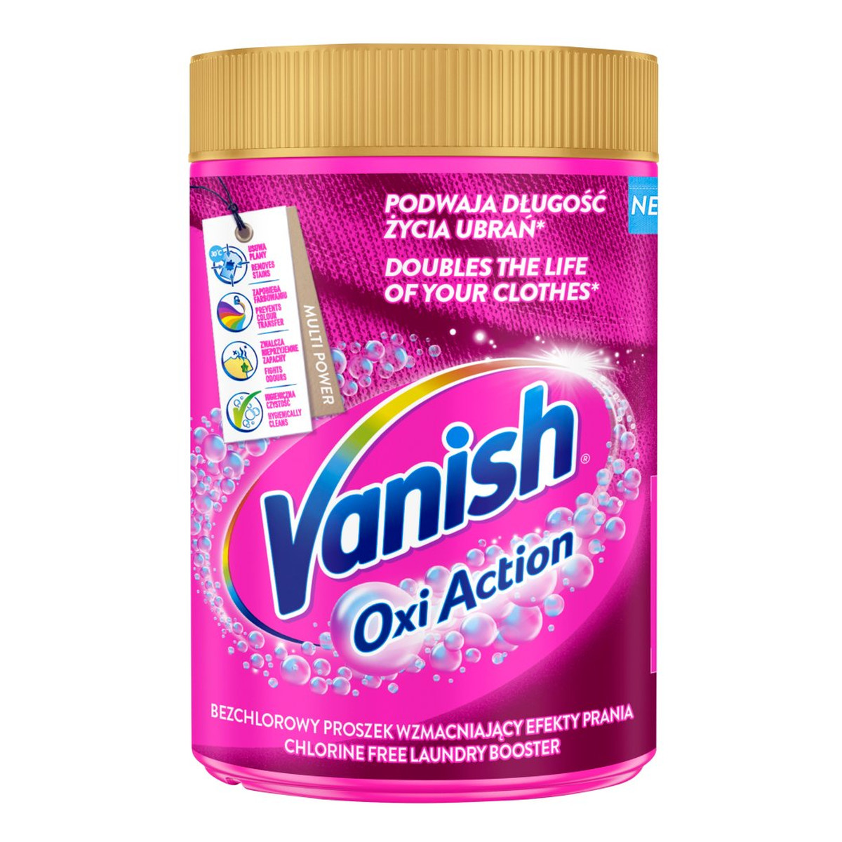 Vanish Oxi action odplamiacz do tkanin w proszku 625g