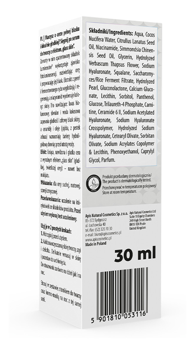 Serum do twarzy z efektem glass skin