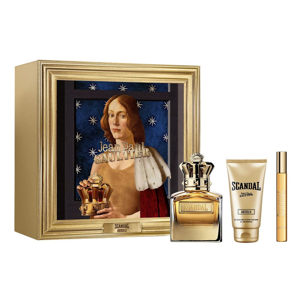 Jean Paul Gaultier Scandal Pour Homme Absolu Zestaw perfumy spray 100ml + żel pod prysznic 75ml + perfumy spray 10ml