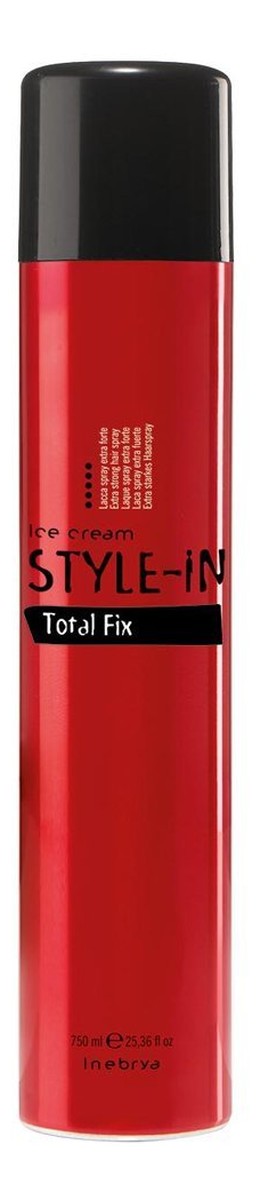 Ice cream style-in total fix hairspray ekstra mocny lakier do włosów