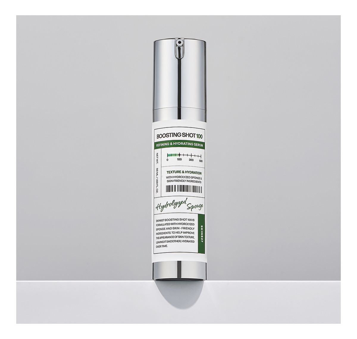 Boosting Shot 100 + Cica With Green Tea Sheet Mask serum do twarzy 50ml + maseczka do twarzy 22ml