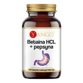 Betaina HCL + Pepsyna suplement diety 90 kapsułek